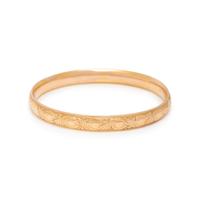 KREMENTZ & CO., ANTIQUE, SAPPHIRE AND YELLOW GOLD BANGLE BRACELET