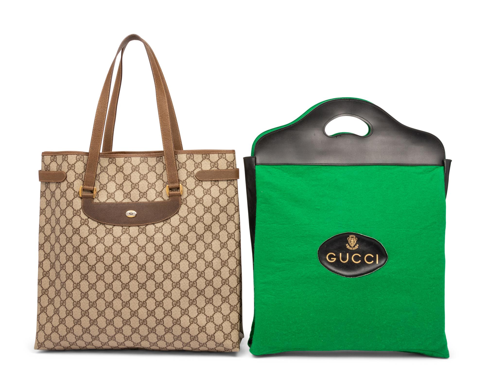 Two Gucci Tote Bags, 1980s