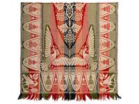 A Child's Eagle and Shield Pattern Jacquard Coverlet