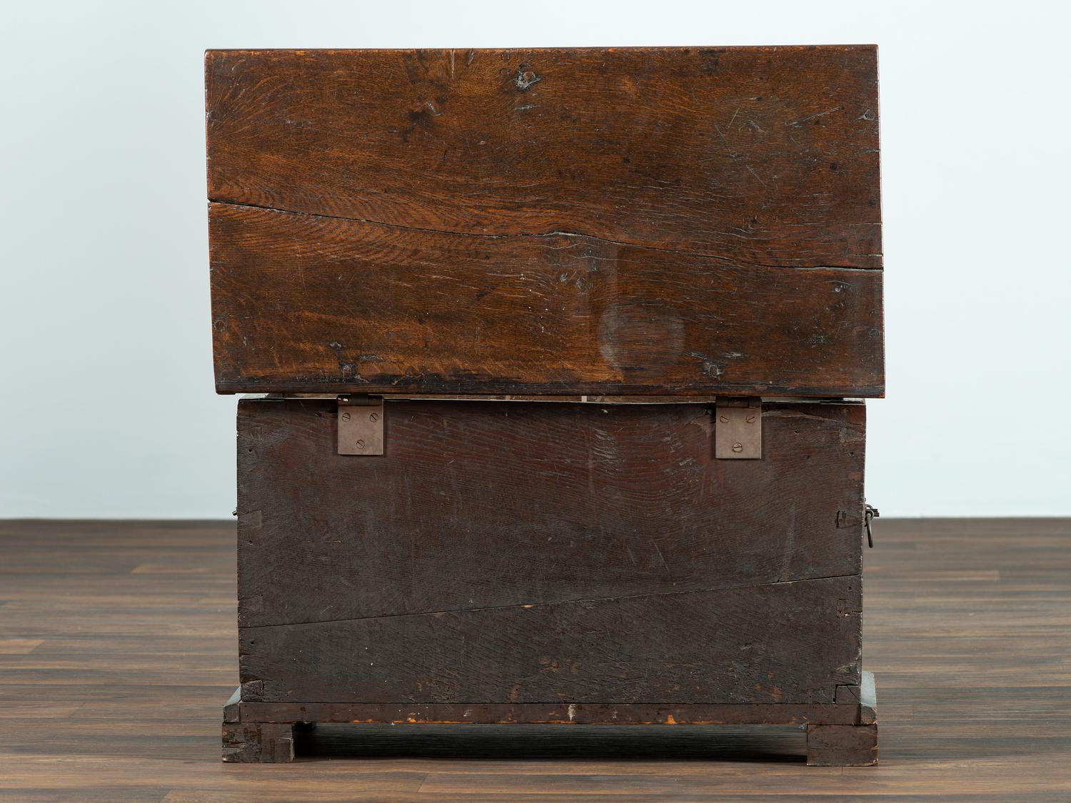 A William and Mary Carved and Paneled Oak Blanket Chest