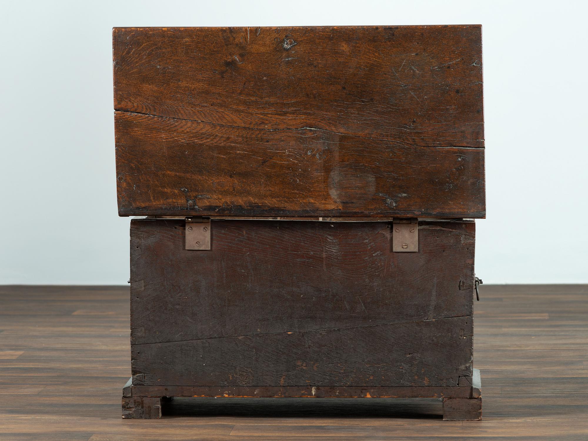 A William and Mary Carved and Paneled Oak Blanket Chest