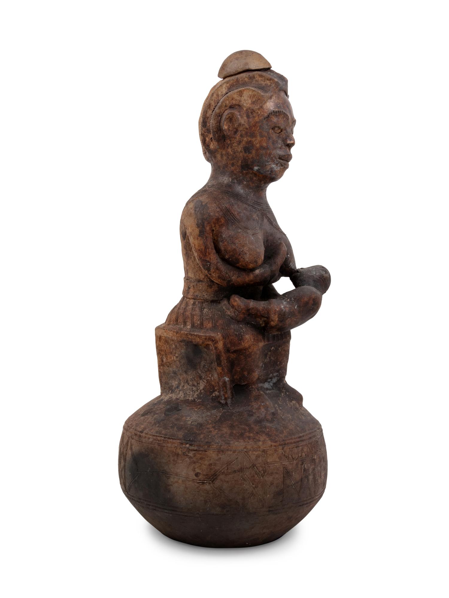A Hemba Terracotta Maternity Figure