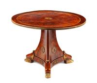 An Empire Gilt Bronze Mounted Mahogany Gueridon
