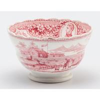 William Henry Harrison, 1840 Log Cabin Pattern Cup & Saucer