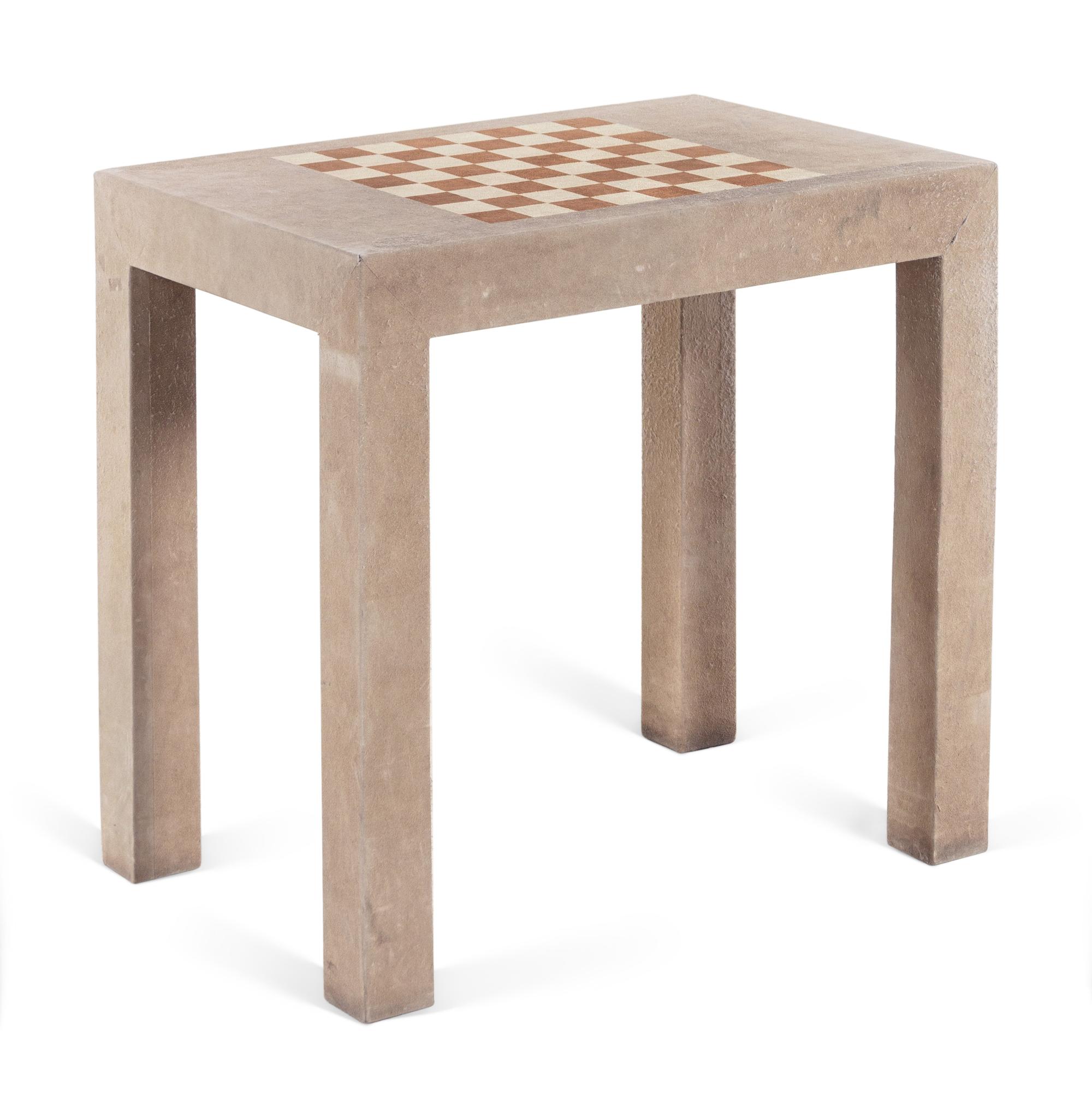 A Suede Upholstered Game Table