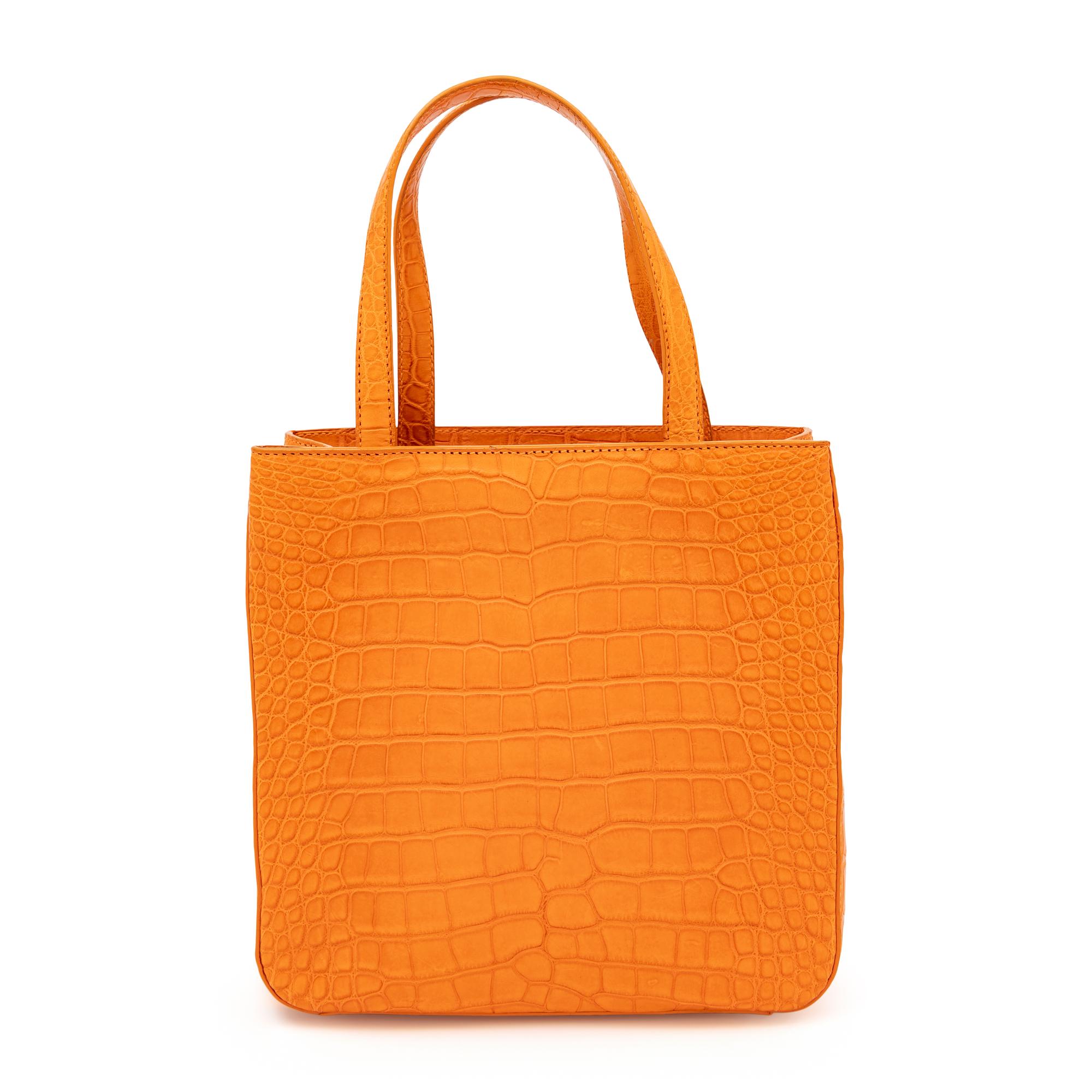 Prada, Orange Crocodile Handbag