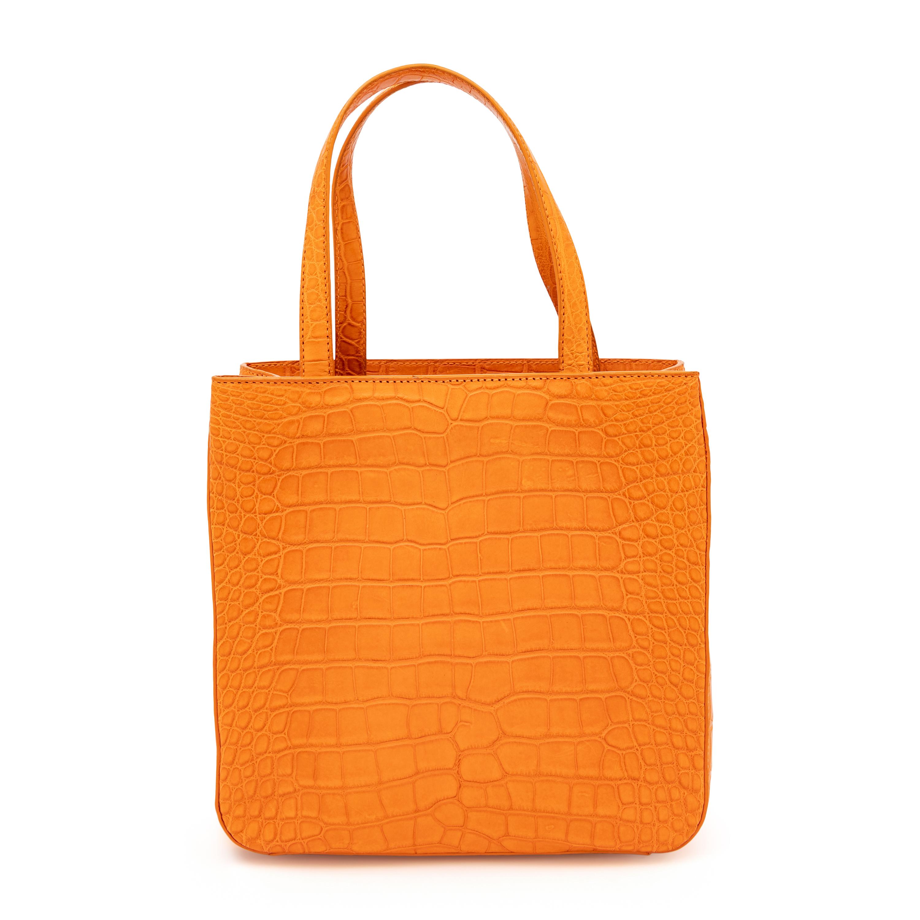 Prada, Orange Crocodile Handbag