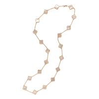 Mother-of-Pearl Quatrefoil Necklace
