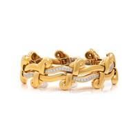 YELLOW GOLD, PLATINUM AND DIAMOND BRACELET