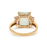 GREEN AND PINK TOPAZ RING
