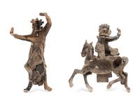 Two Chinese Sancai Glazed Pottery Figures