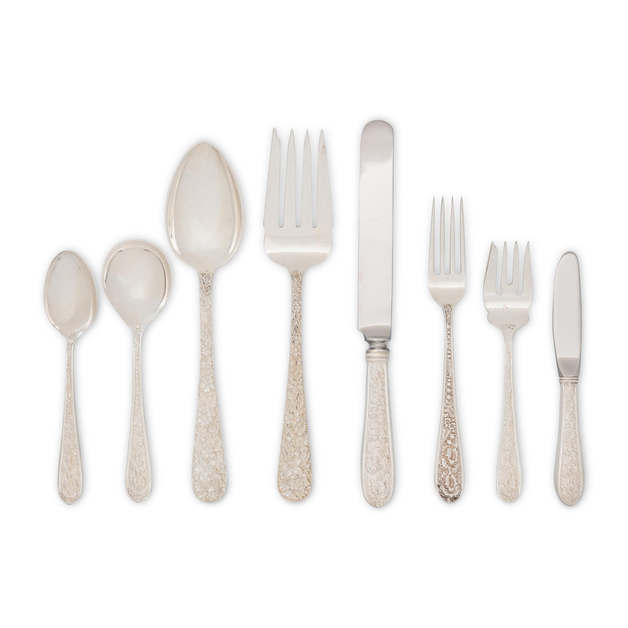 An American Silver Flatware Service