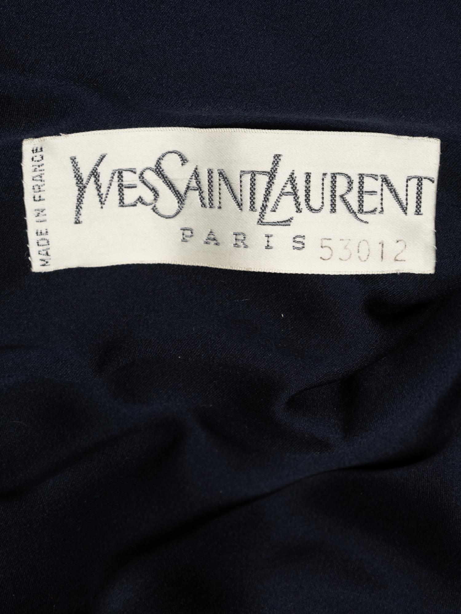Yves Saint Laurent Haute Couture Wool Coat with Fur Trim, 1976
