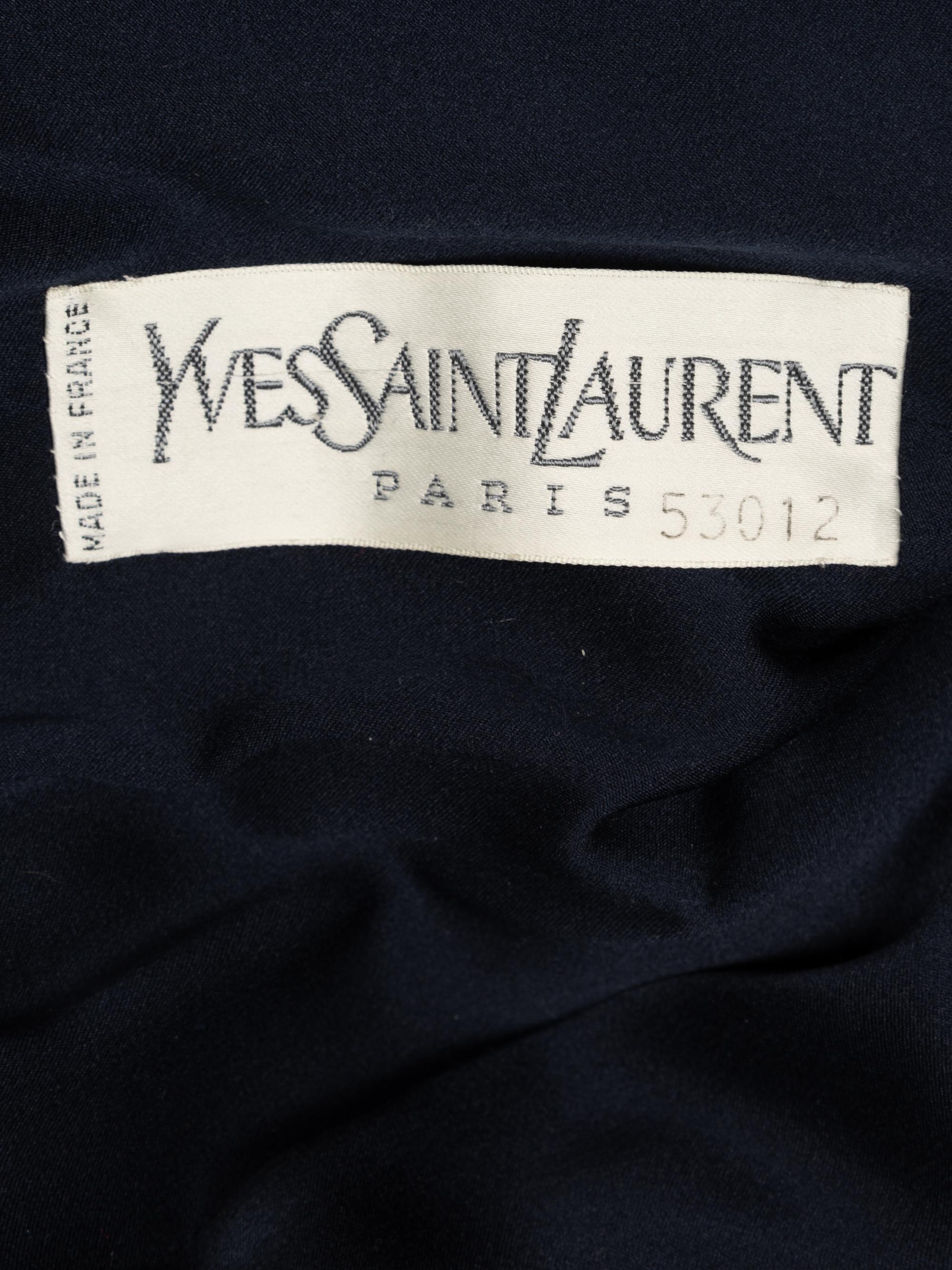 Yves Saint Laurent Haute Couture Wool Coat with Fur Trim, 1976