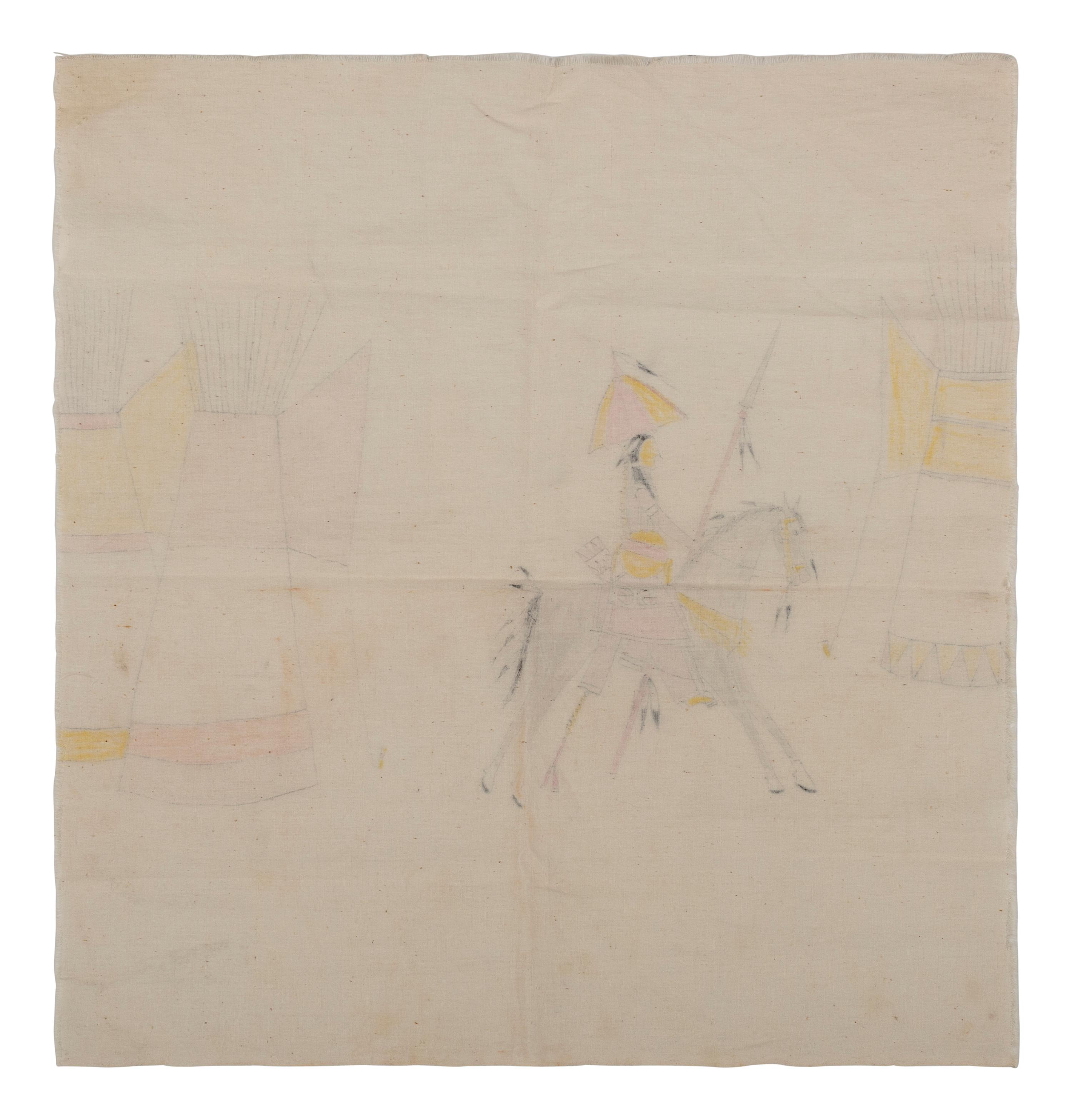 Contemporary Ledger Drawings on Muslin