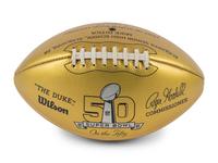 A Super Bowl 50 "On The Fifty" Football Awarded to Mike Ditka Formerly Displayed in Ditka's Chicago Home