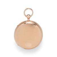 18K PINK GOLD QUARTER REPEATER OPEN FACE POCKET WATCH