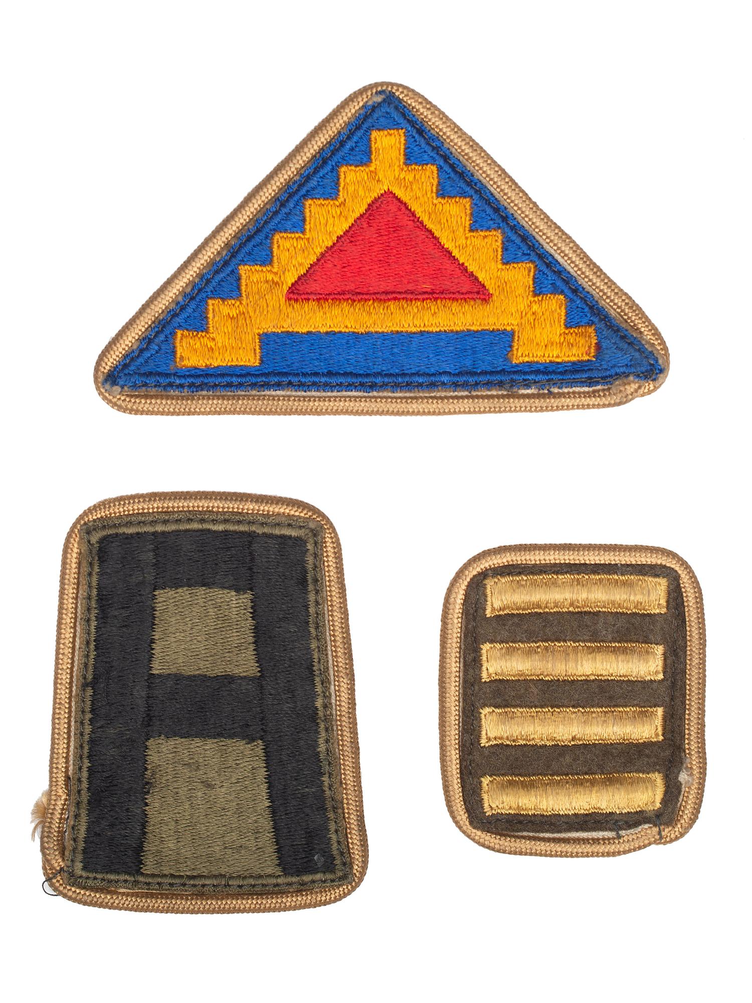 [WORLD WAR II]. Photo album and insignia belonging to an African American soldier.