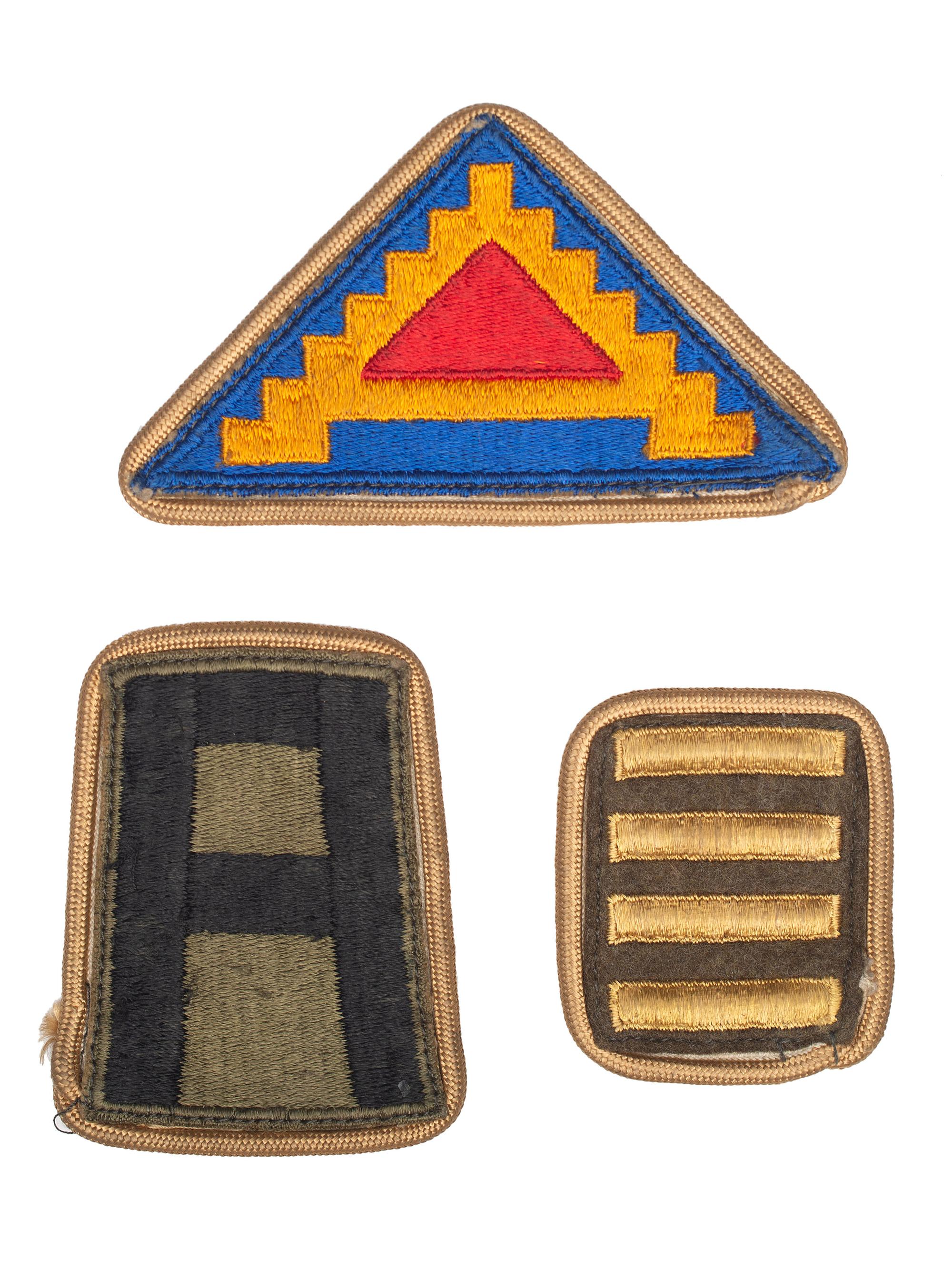 [WORLD WAR II]. Photo album and insignia belonging to an African American soldier.