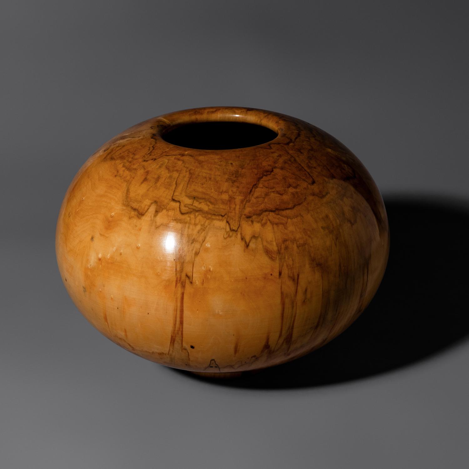 Turned wood bowl