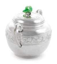 A Japanese Export Silver Three-Piece Tea Service
