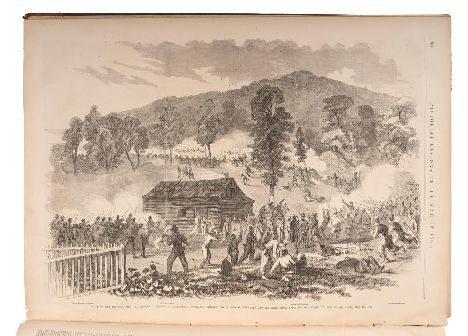 [CIVIL WAR - FRANK LESLIE]. SQUIER, E.G., editor. Frank Leslie's Pictorial History of the War . New York: Frank Leslie, 1862.