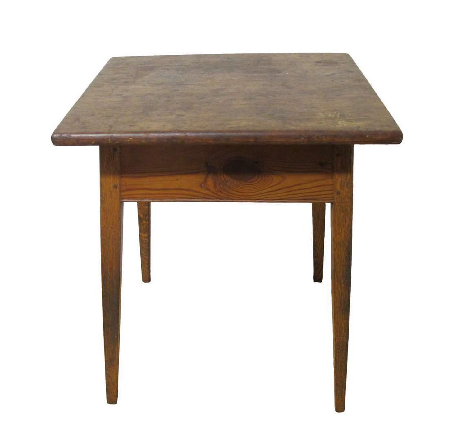Federal small pine tavern table circa 1800