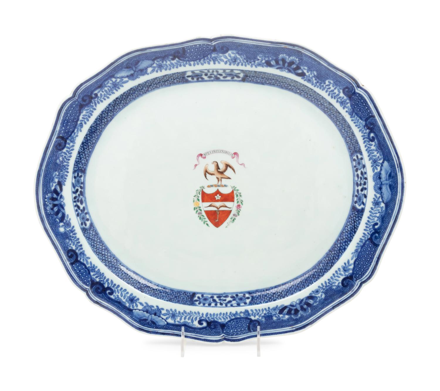 A Chinese Export Porcelain Armorial Platter