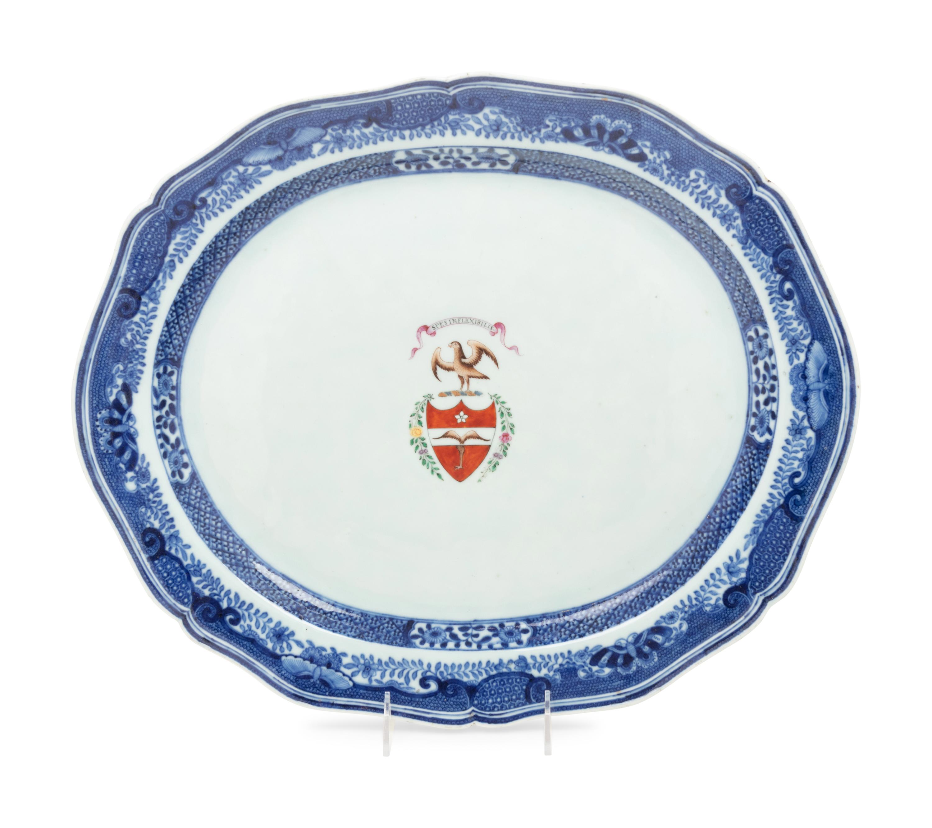 A Chinese Export Porcelain Armorial Platter