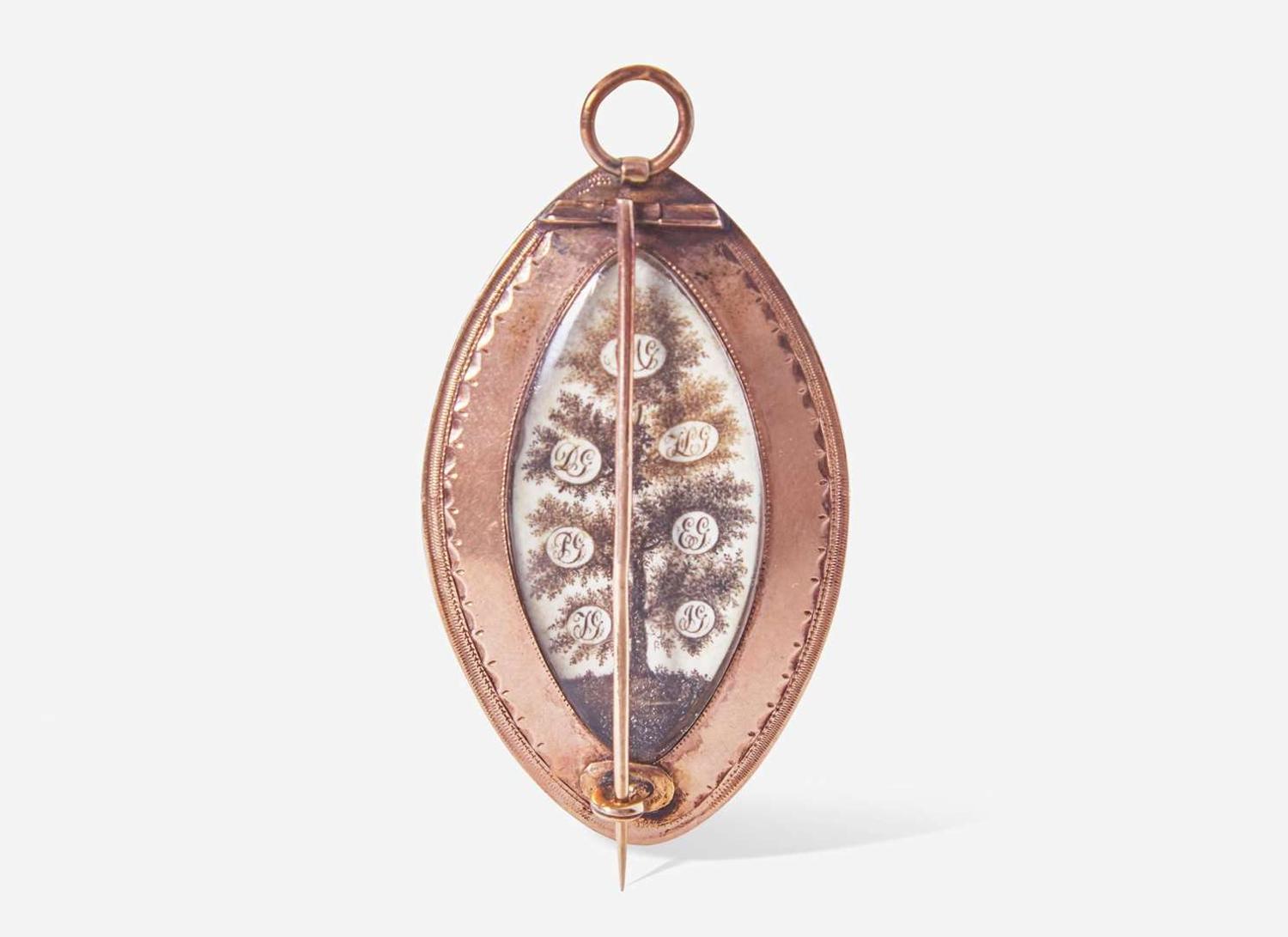 A fine Georgian mourning brooch, England, circa 1790