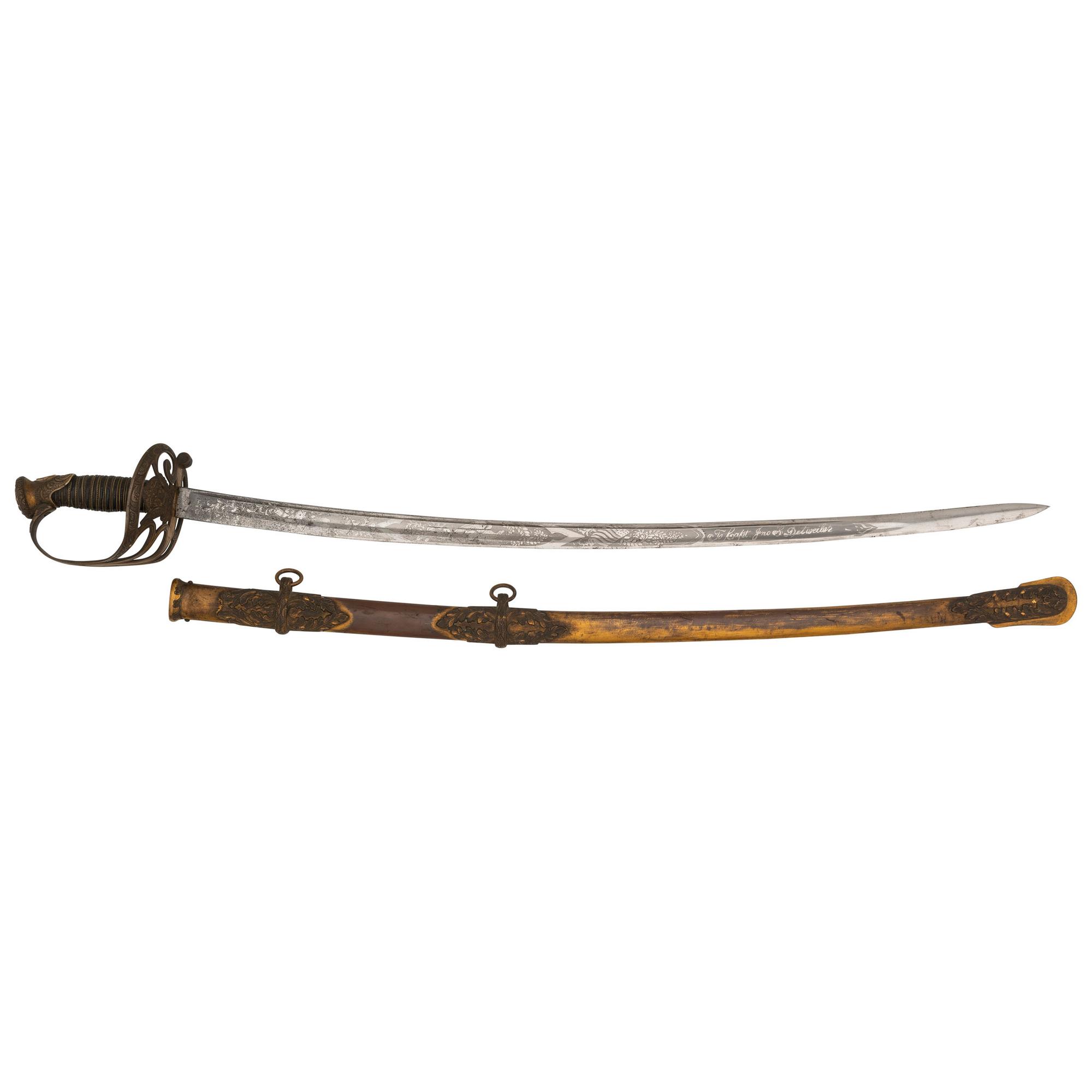 Presentation Cavalry Officers Saber of Captain John Detweiler 9th PA Cavalry by Sauerbier