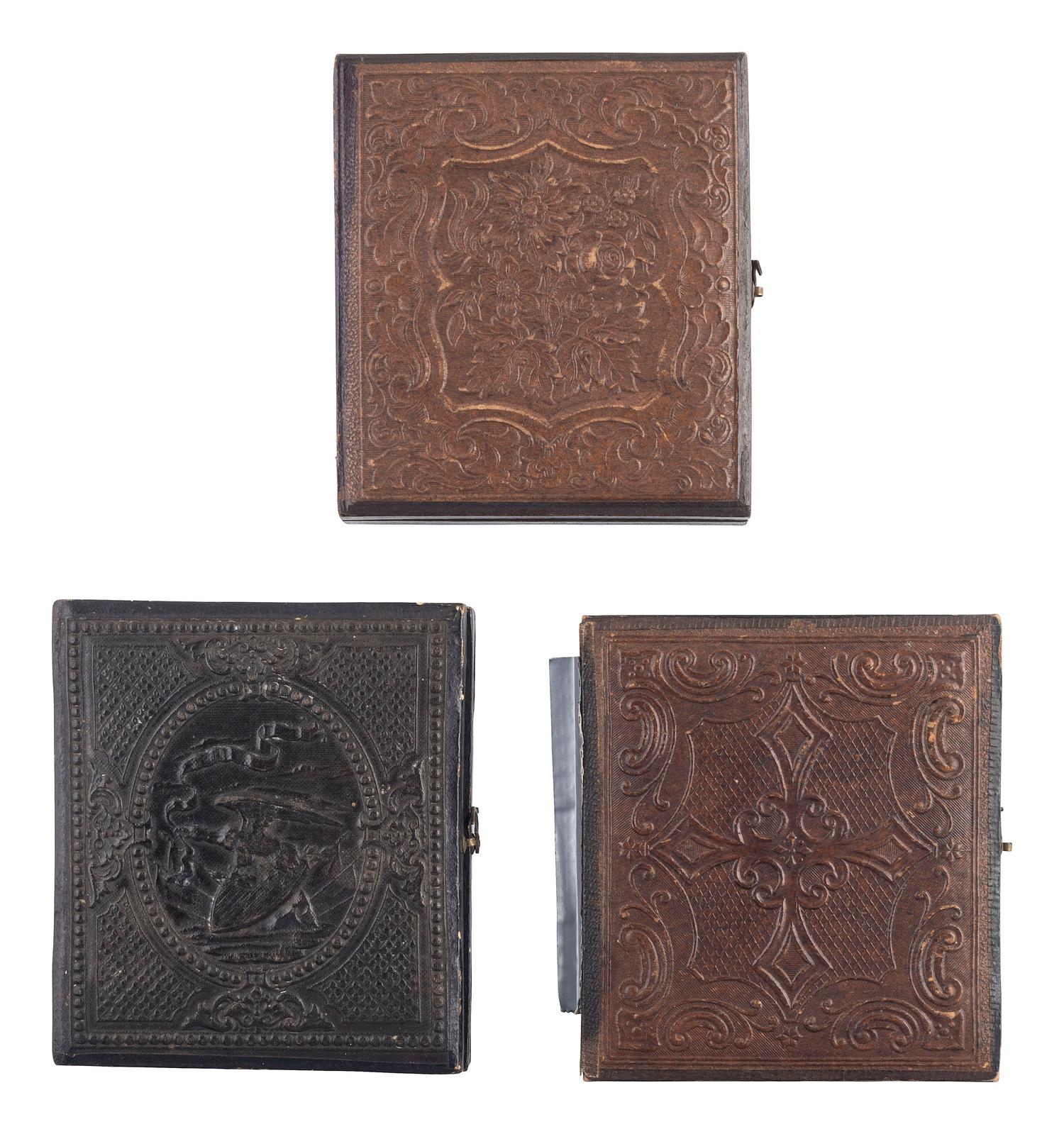 [CIVIL WAR]. A group of 3 tintypes and 2 CDVs featuring war era and postwar soldiers, including: