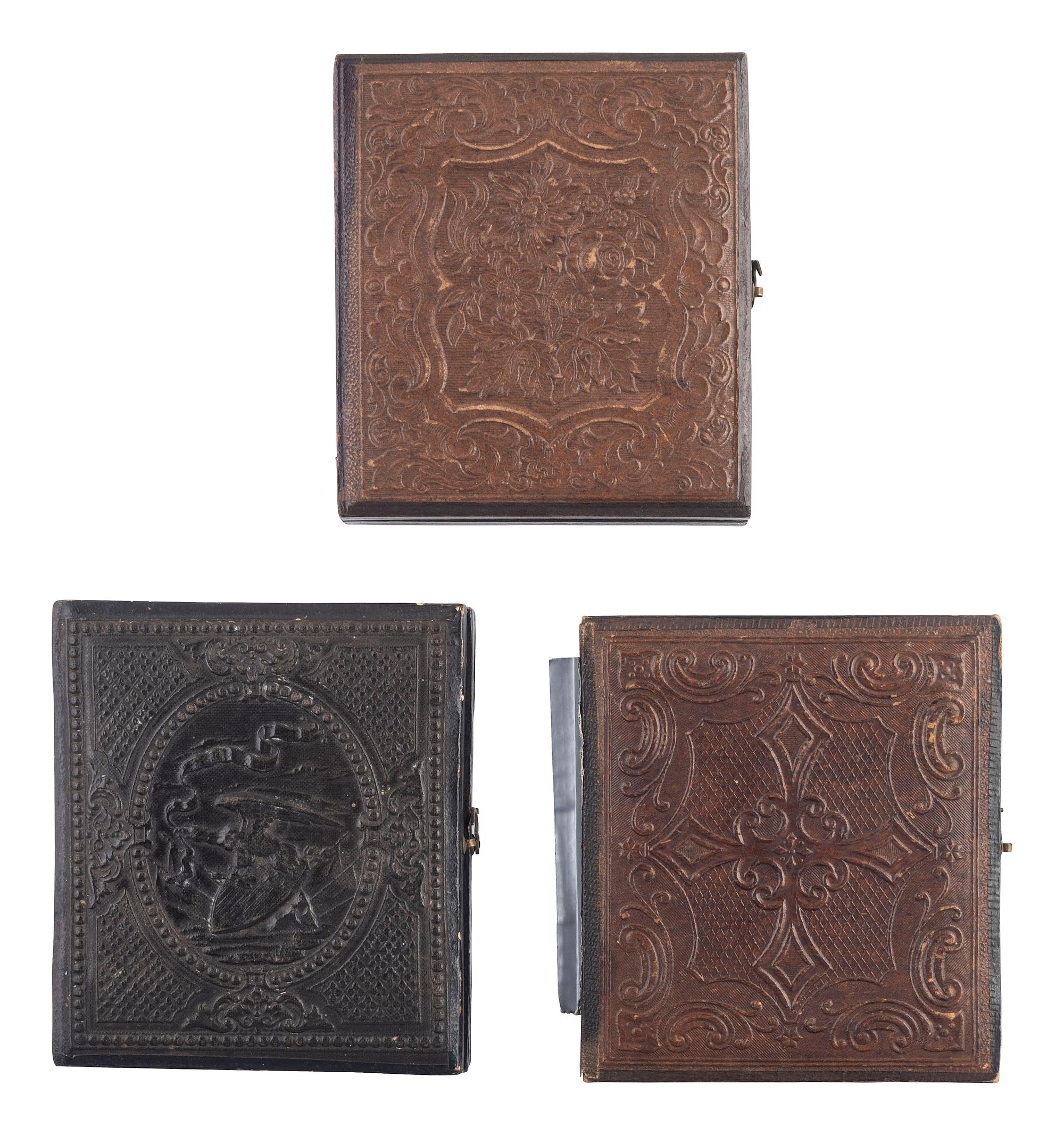 [CIVIL WAR]. A group of 3 tintypes and 2 CDVs featuring war era and postwar soldiers, including: