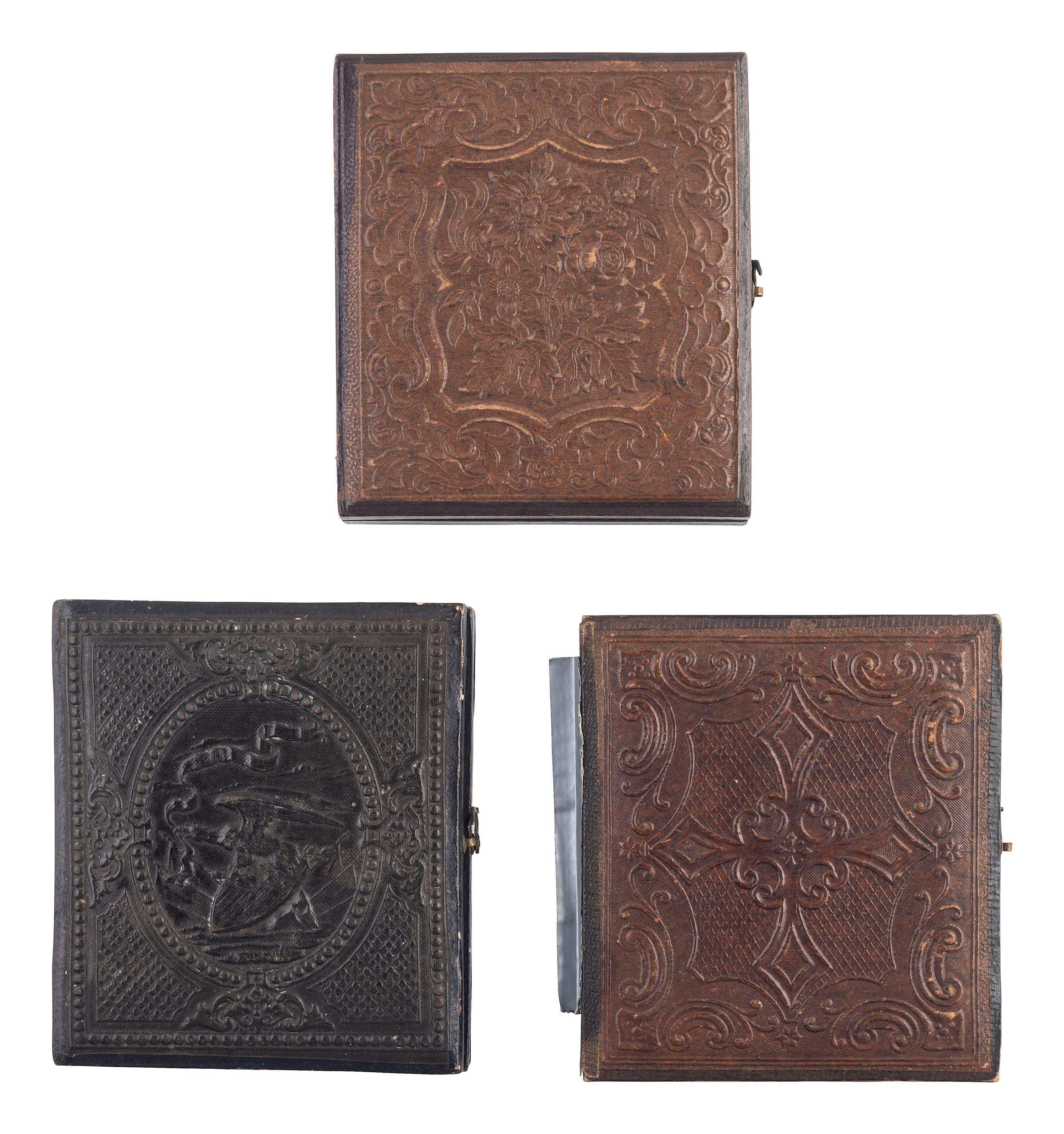 [CIVIL WAR]. A group of 3 tintypes and 2 CDVs featuring war era and postwar soldiers, including: