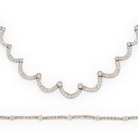DIAMOND AND WHITE GOLD NECKLACE AND BRACELET