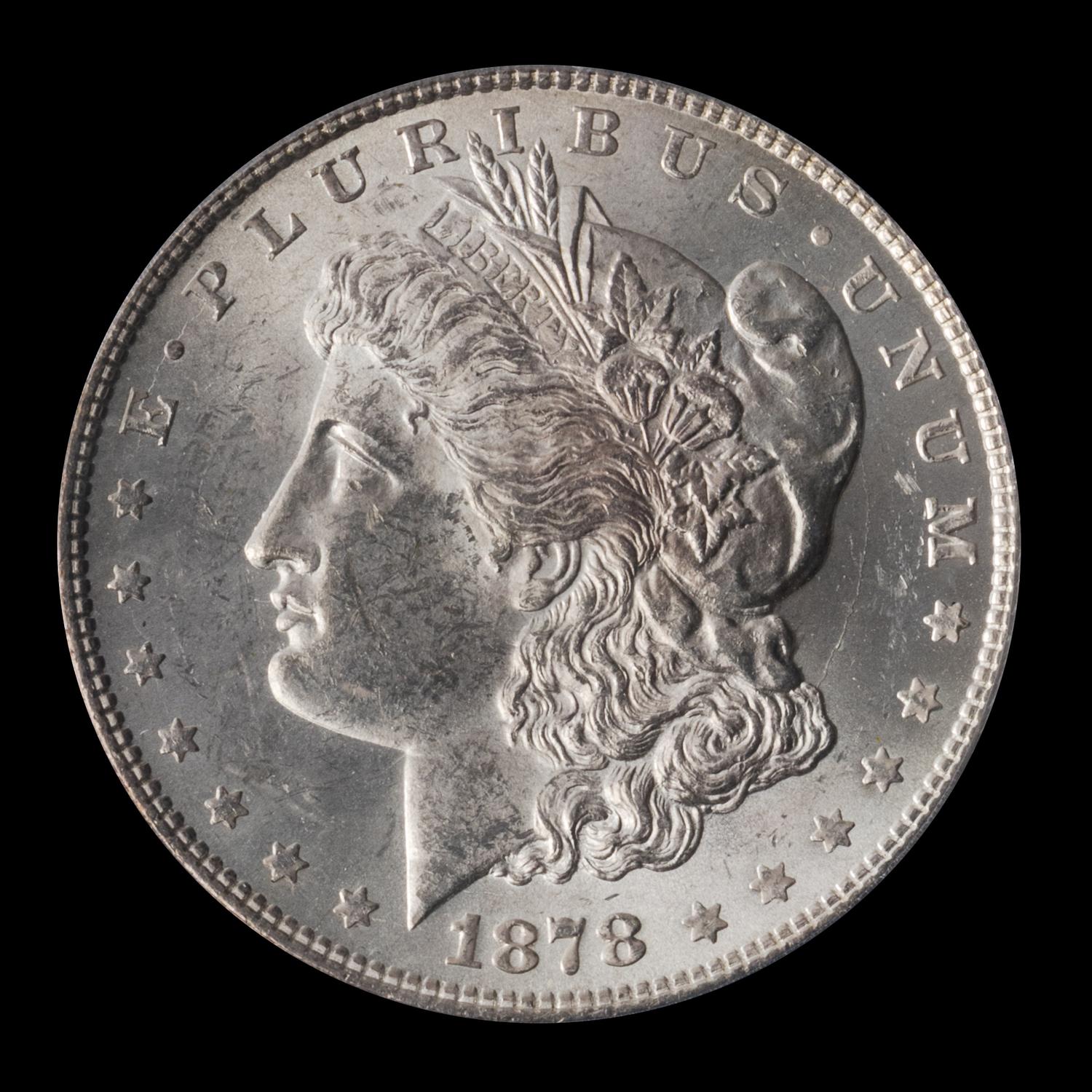 A United States 1878 8TF Morgan Silver Dollar Coin