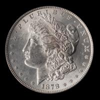 A United States 1878 8TF Morgan Silver Dollar Coin
