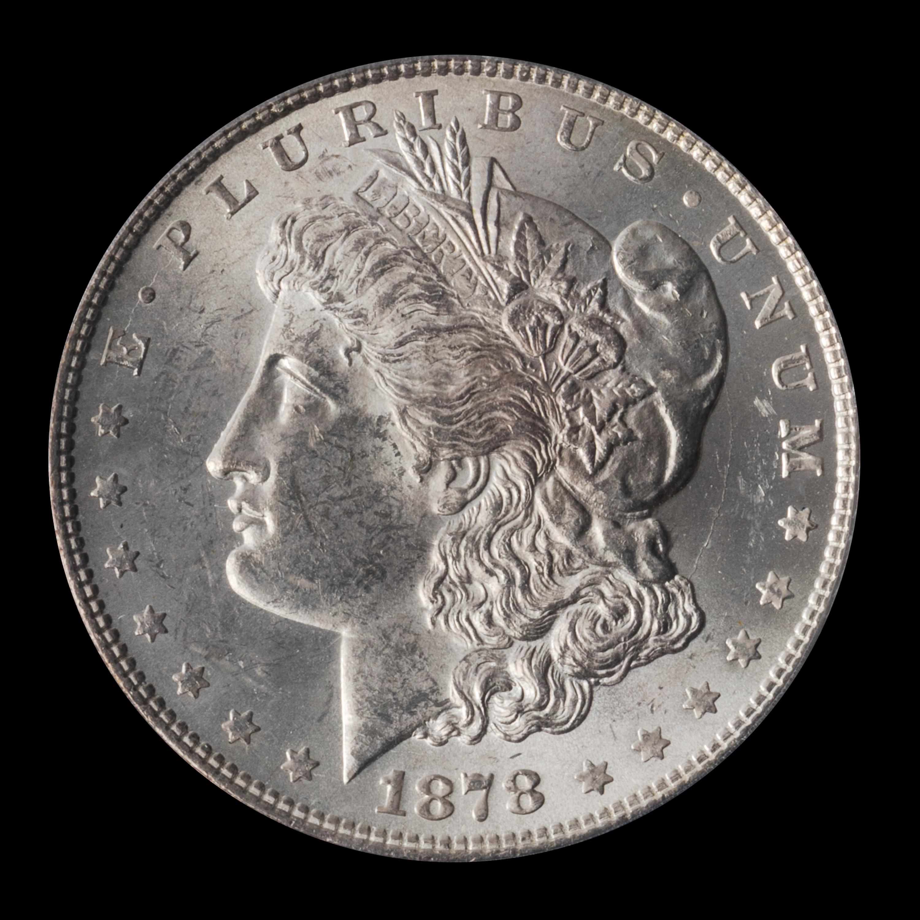 A United States 1878 8TF Morgan Silver Dollar Coin