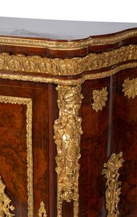 A Napoleon III Style Gilt Bronze Mounted and Hardstone Plaque-Inset Burlwood Cabinet — LATE 19TH/EARLY 20TH CENTURY
