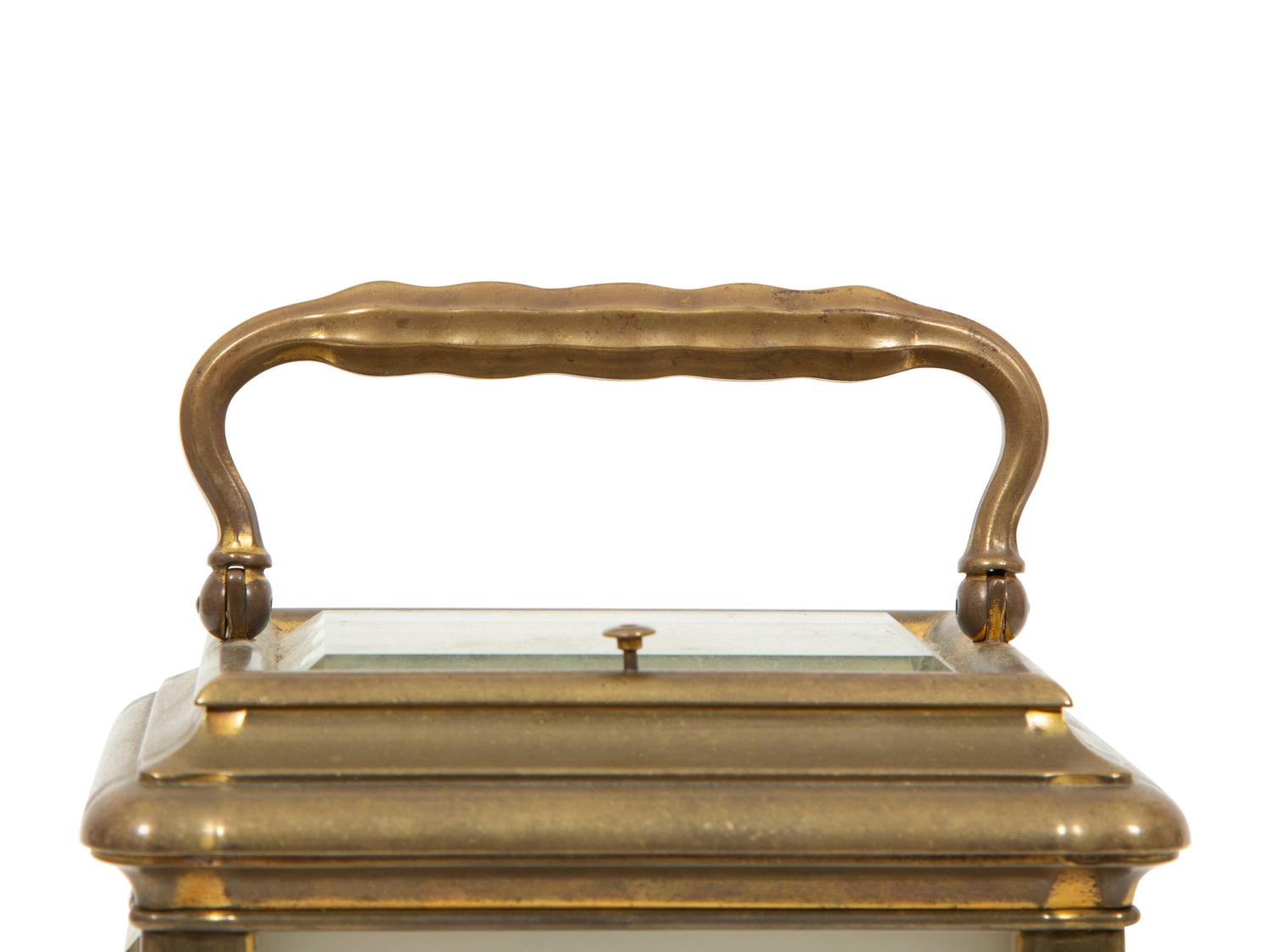 A Rare 'Giant' Gorge-Cased Brass Carriage Clock