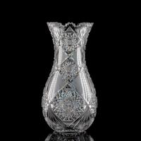 A Brilliant-Period Cut Glass Baluster Vase