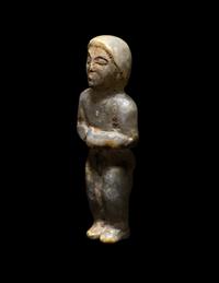A Sumerian Alabaster Figure of a Male Worshipper