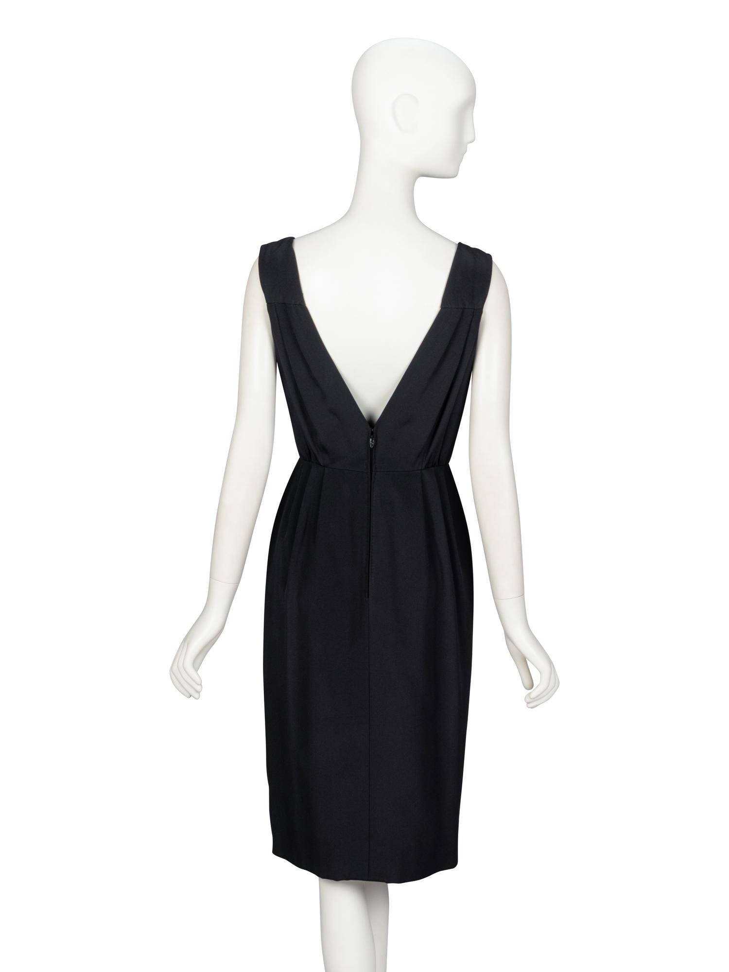Galanos, Black Bespoke Cocktail Dress