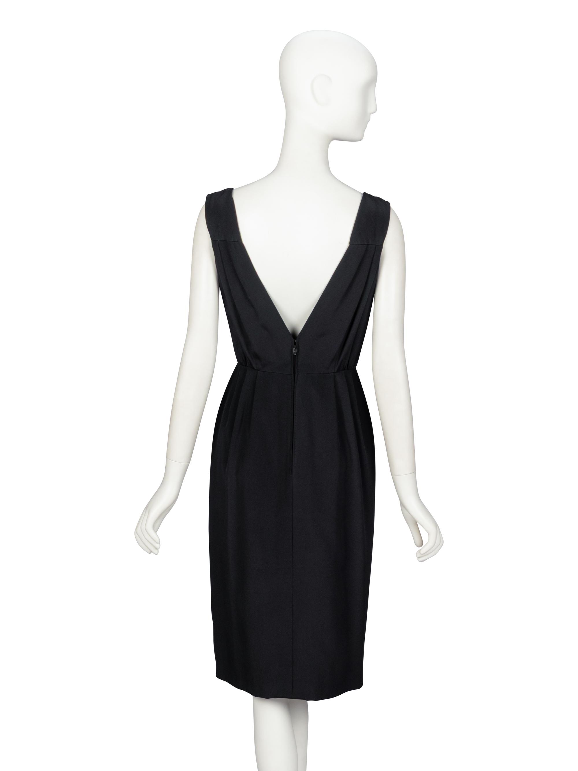 Galanos, Black Bespoke Cocktail Dress