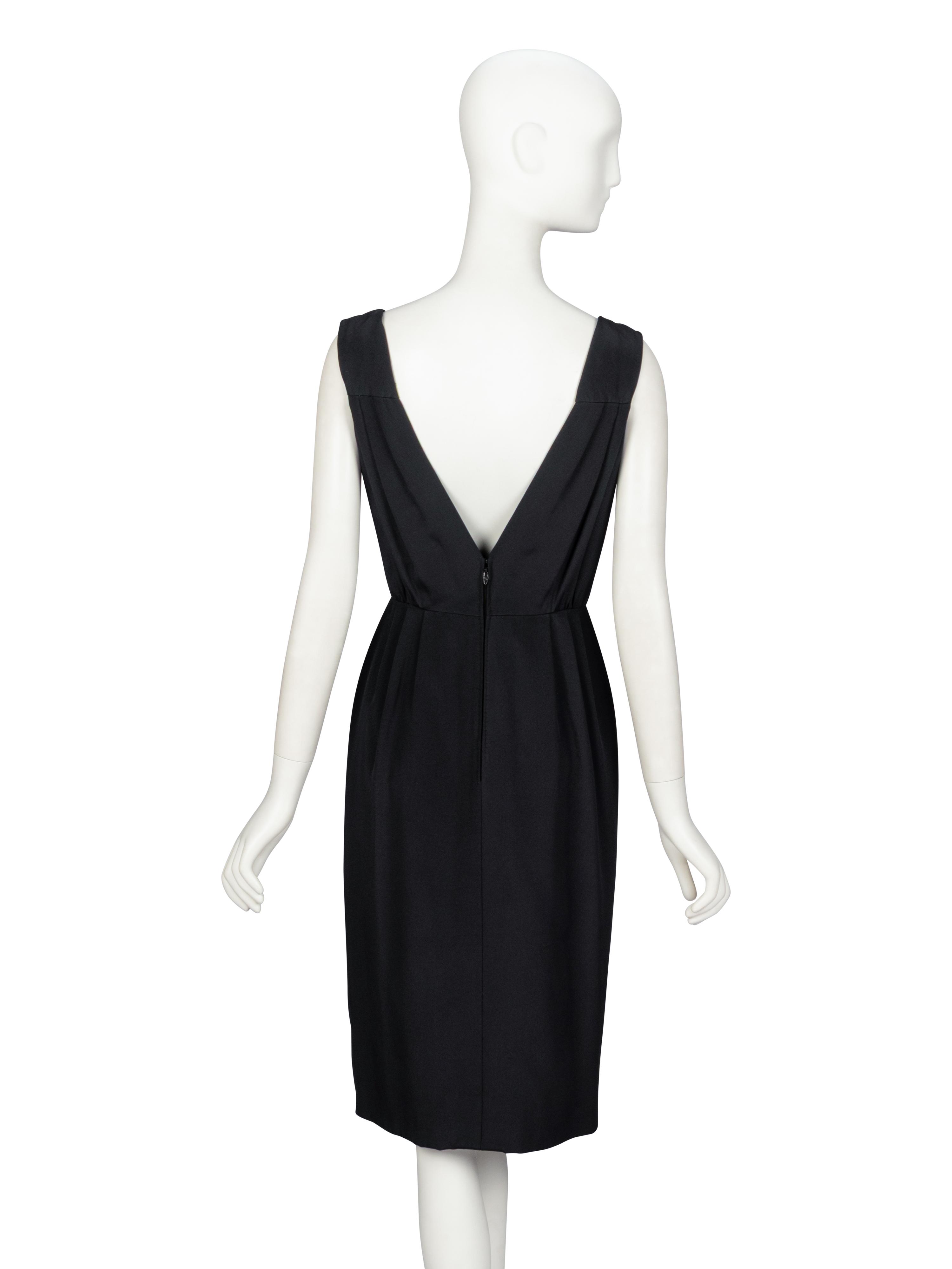 Galanos, Black Bespoke Cocktail Dress