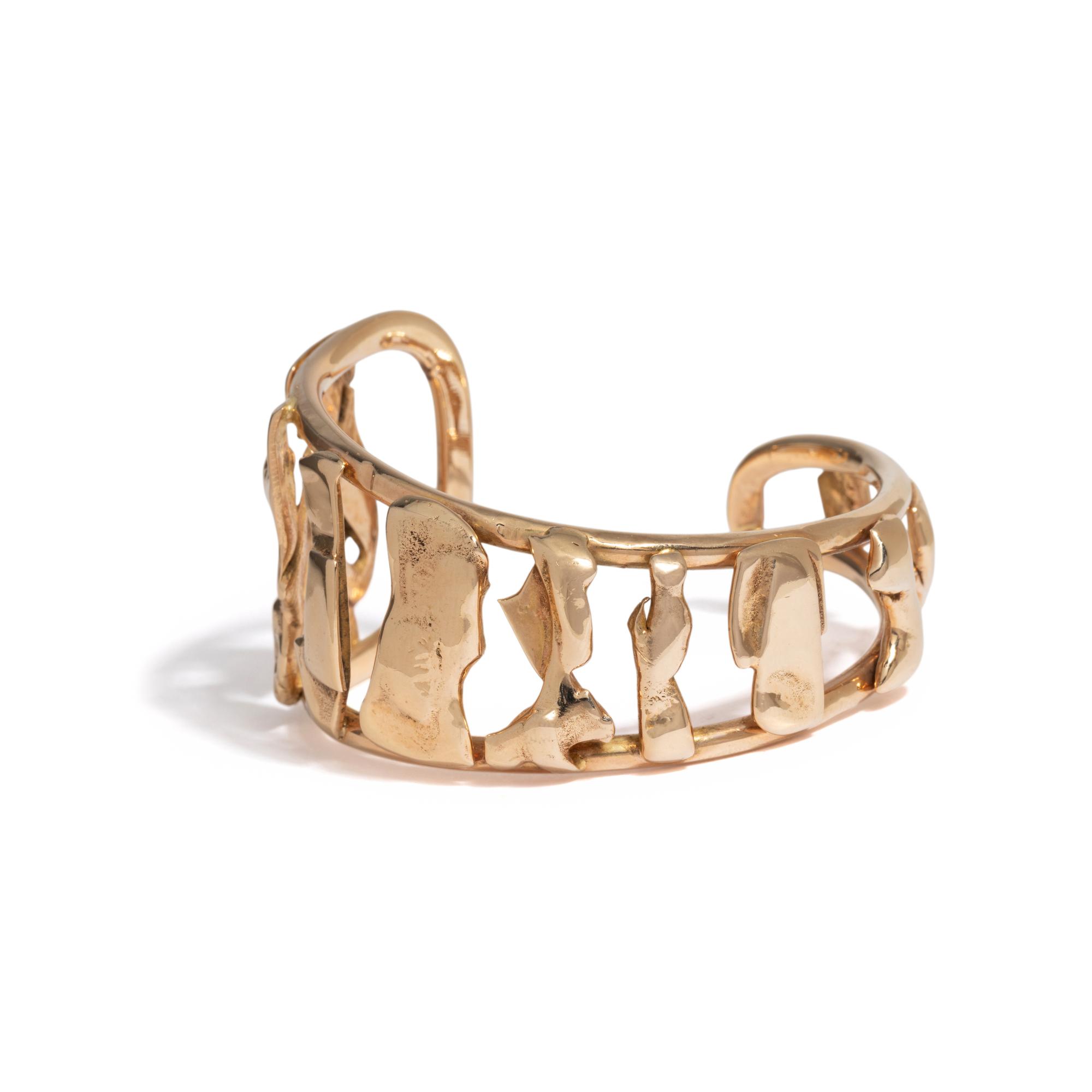JOHN KEARNEY, CHICAGO, YELLOW GOLD CUFF BRACELET