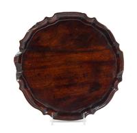 A Chinese Hardwood Floriform Tray Diameter 12 3/4 inches. — 19TH CENTURY