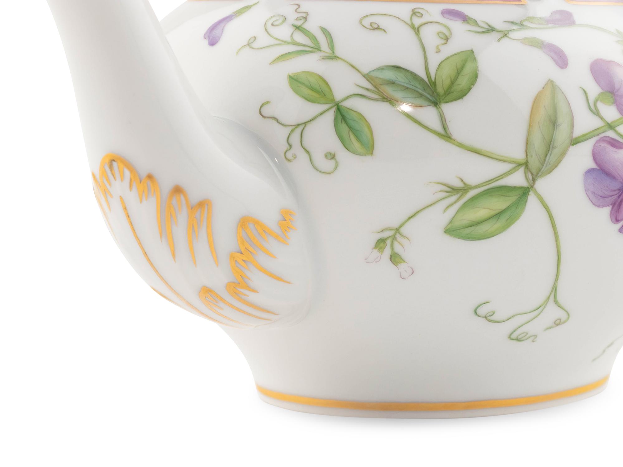 A Royal Copenhagen Flora Danica Porcelain Tea Pot