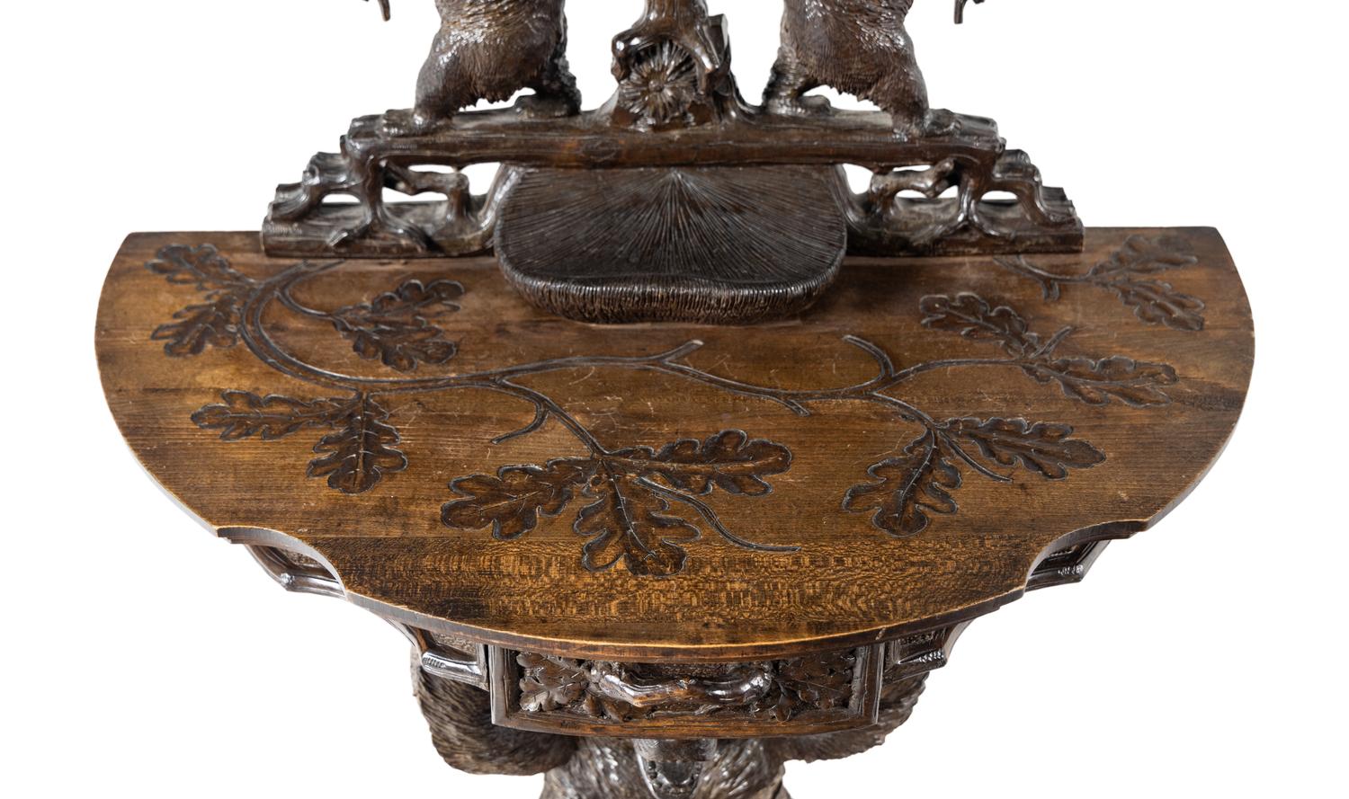 A Black Forest Carved Dressing Table