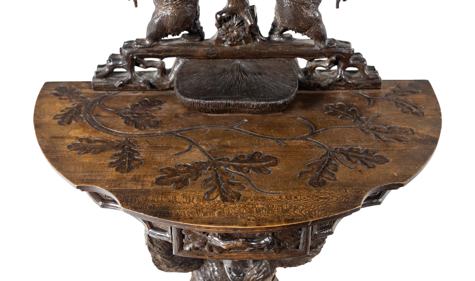 A Black Forest Carved Dressing Table